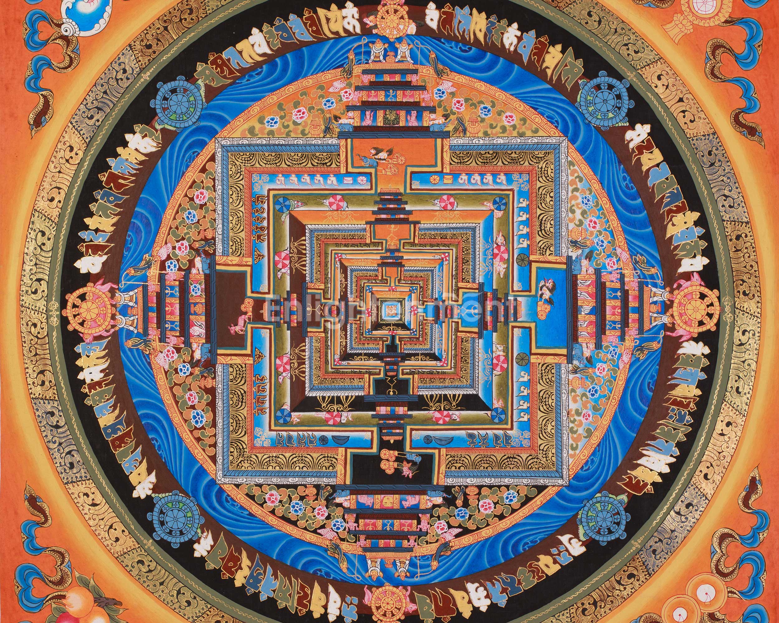Kalachakra Mandala Artwork | Wheel of Time Thangka