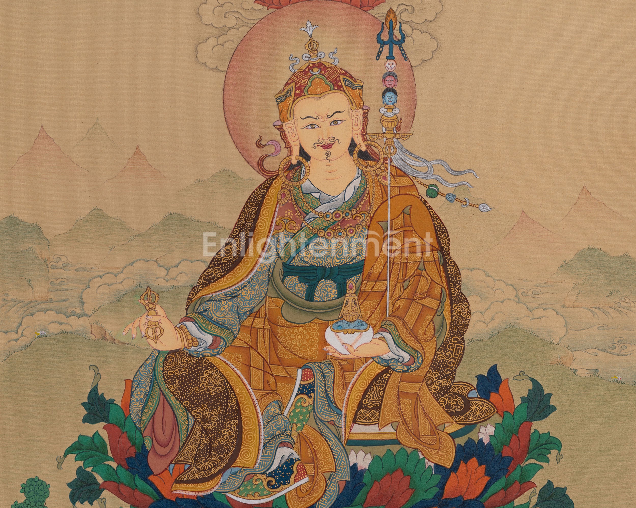 Guru Rinpoche Vajrayana Art | Second Buddha | Lotus-Born Master