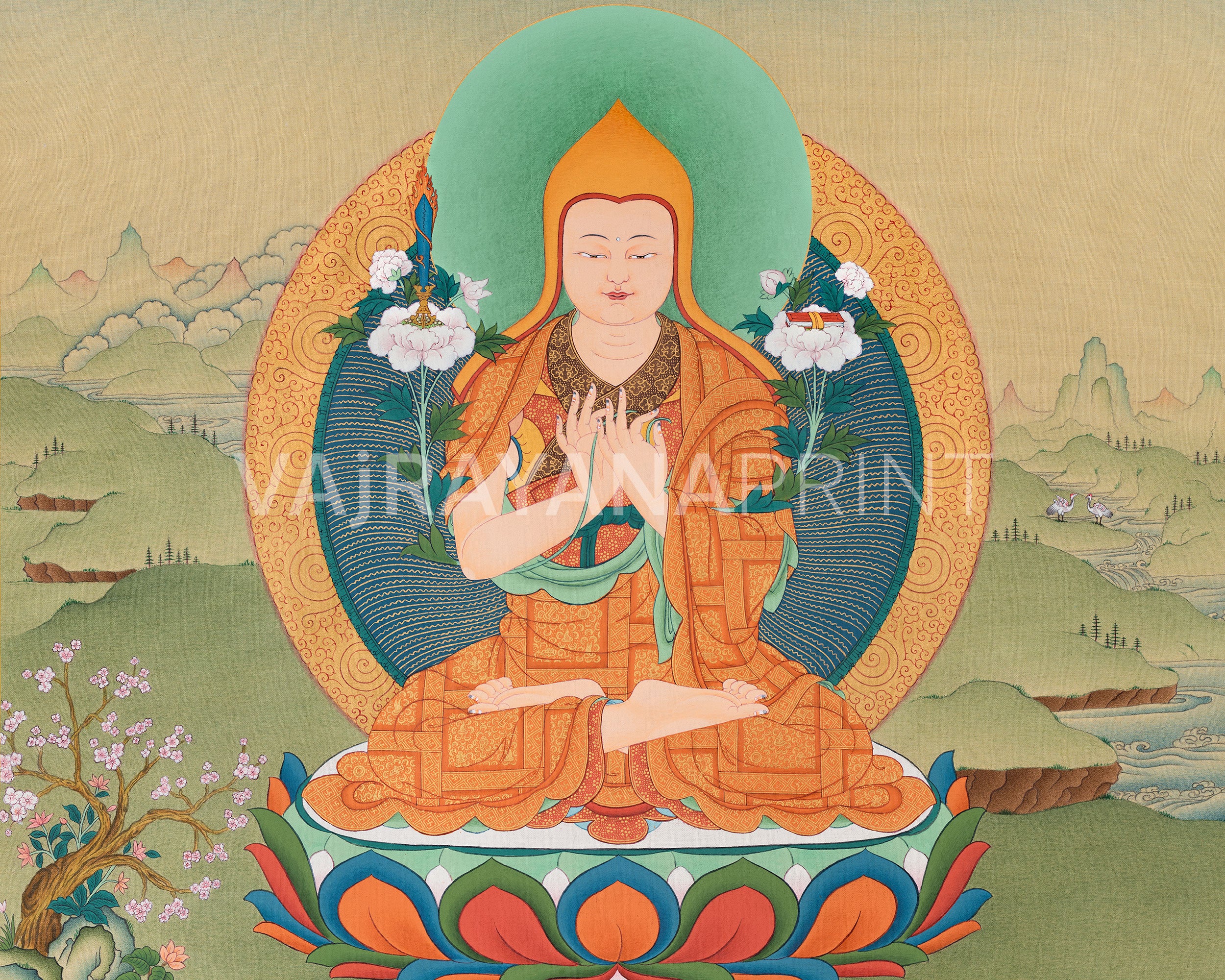 Tsongkhapa Canvas Print | Spiritual Teacher and Protector of the Dharma