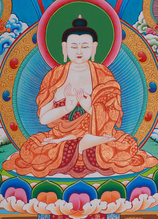 Five Wisdom Buddhas Thangka | Sacred Tibetan Art of Enlightenment & Transformation