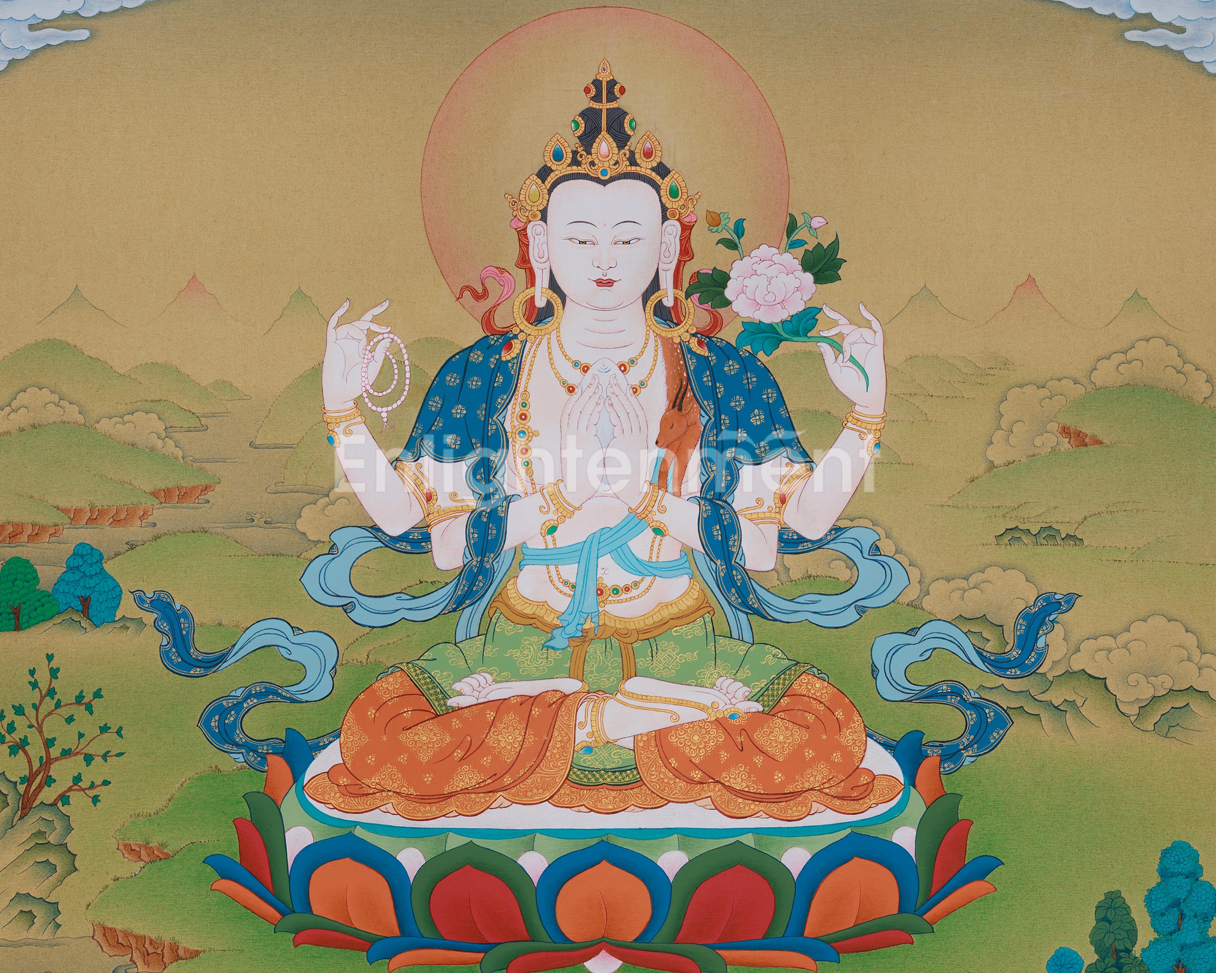 Himalayan Four-Armed Chenrezig Art | The God Of Universal Compassion