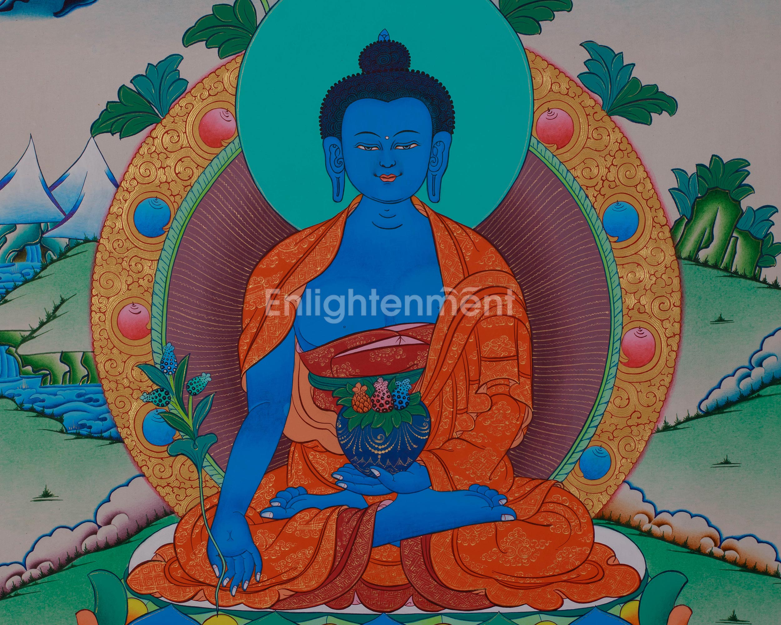 Bhaisajyaguru, Healing Buddha Thangka | Tibetan Buddhist Art
