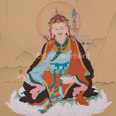 61 cm Tibetan Guru Rinpoche Painting | Padmasambhava Artwork