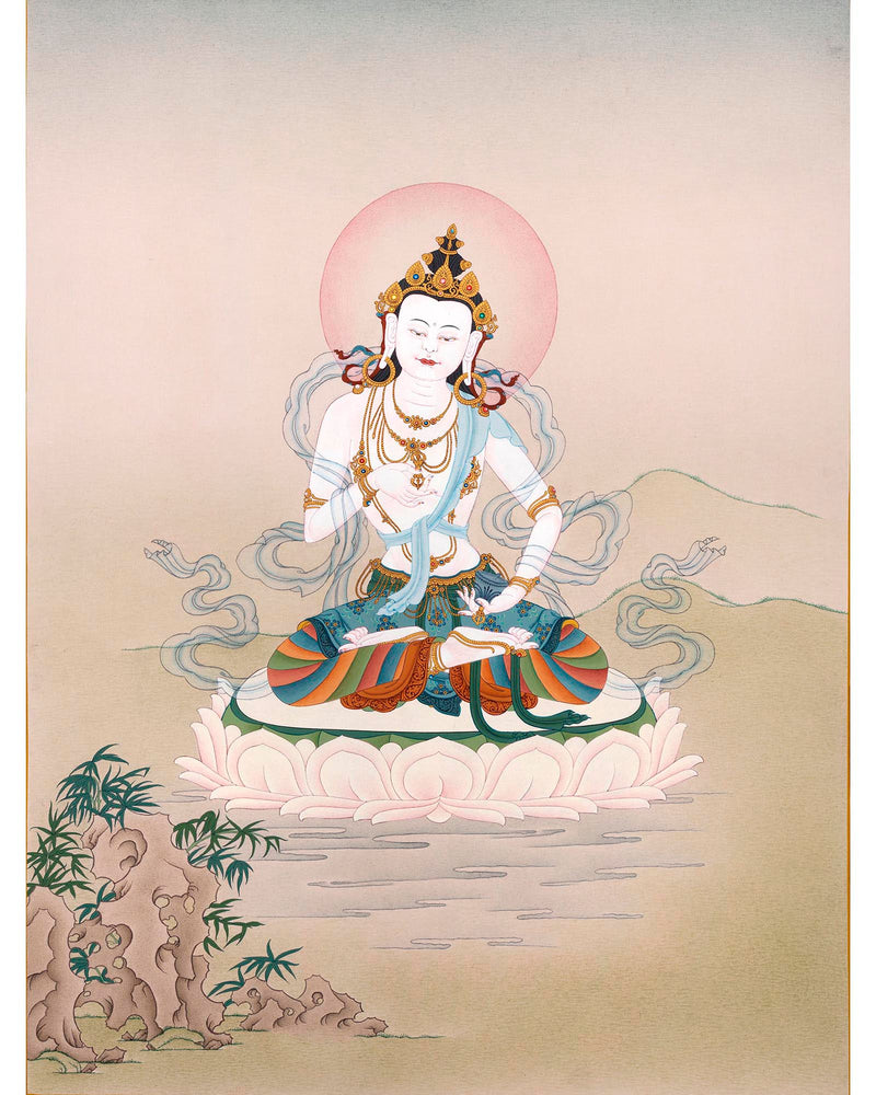 Vajrasattva Thangka | Tibetan Bodhisattva Art