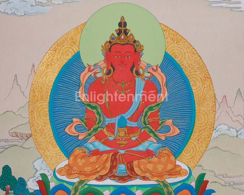 Amitayus Buddha of Health and Longevity | Spiritual Art for Healing