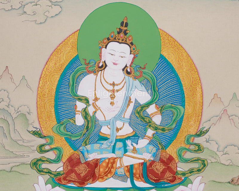 Tibetan Dorje Sempa (Vajrasattva) Thangka