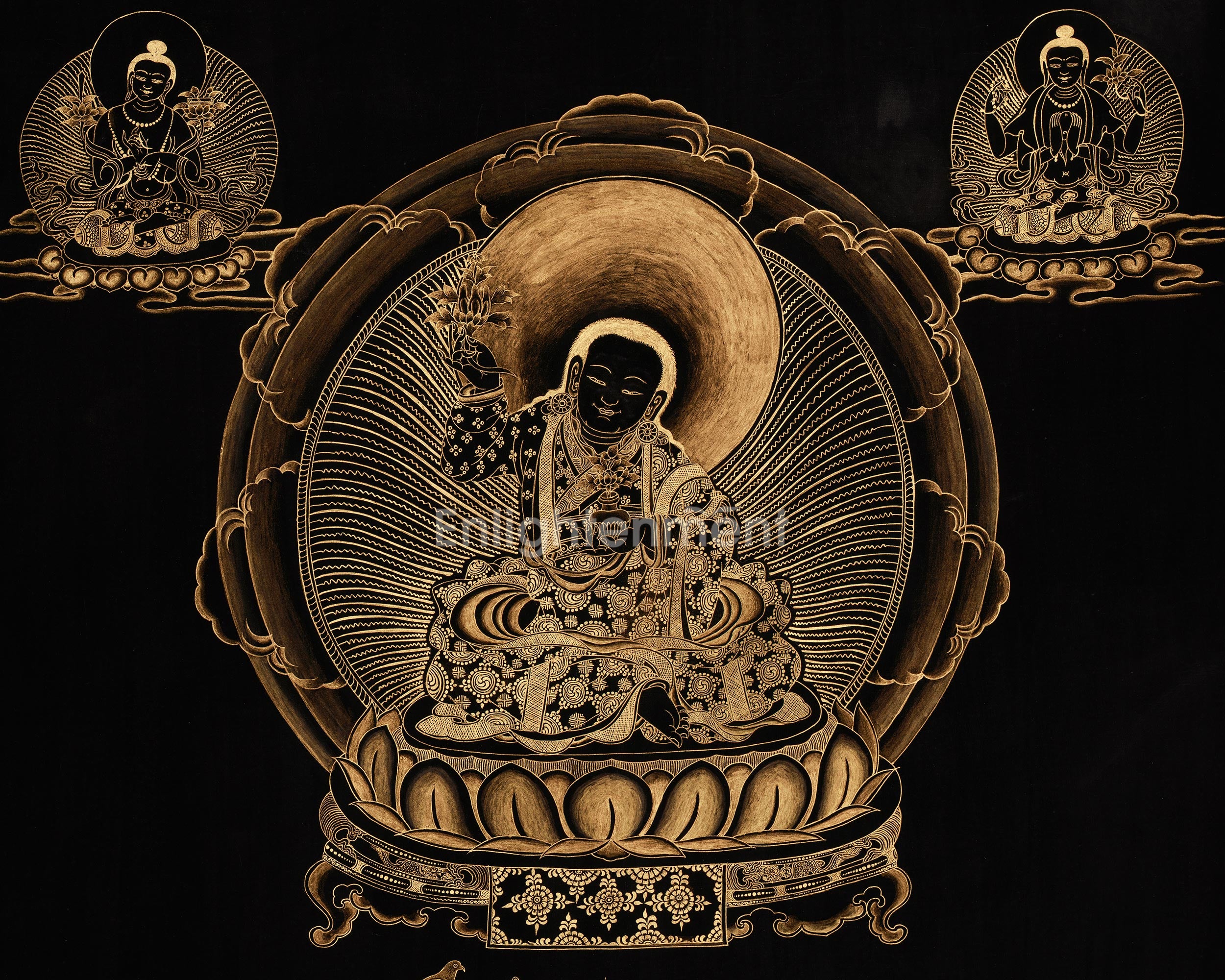 Traditional Thangka of Yuthok Yonten Gonpo | Master of Healing Wisdom