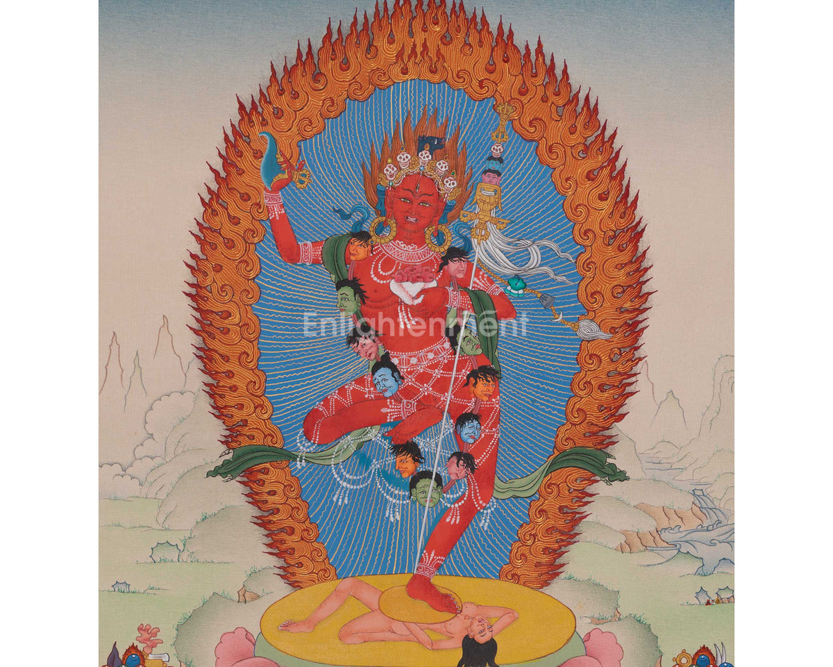 Vajravarahi Sacred Thangka | Dorje Phagmo Art | Represents Inner Awakening and Transformation