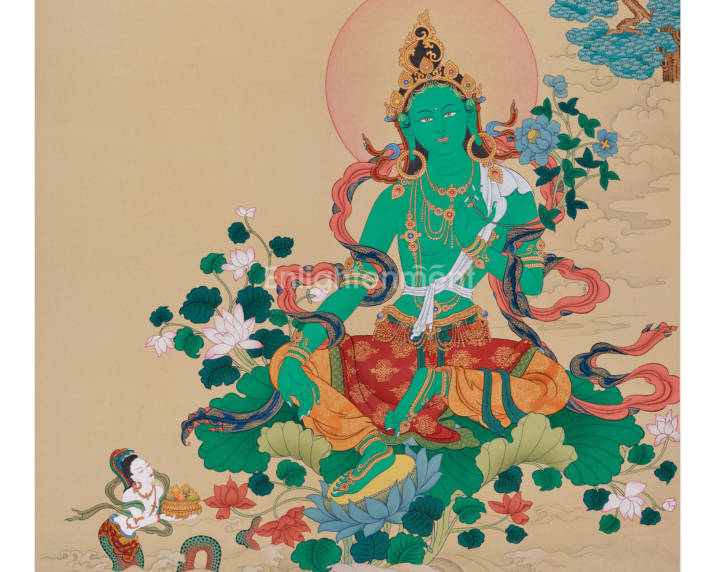 Protector Green Tara Thangka | A Powerful Goddess of Compassion and Spiritual Guidance
