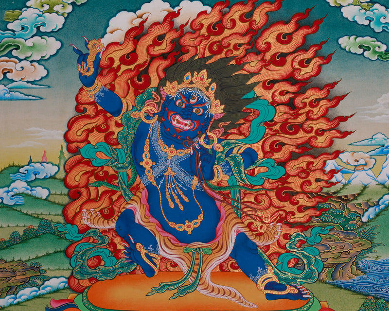 Trio Bodhisattva Thangka | Vajrapani, Chenrezig and Manjushri