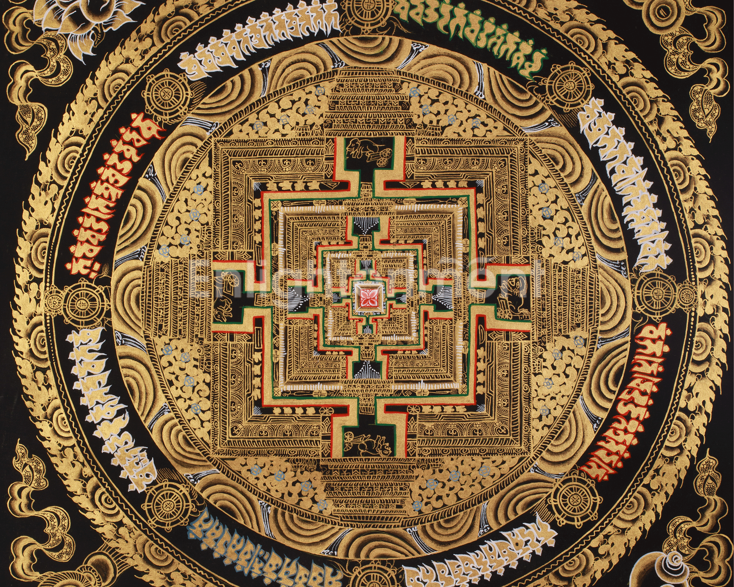 Sacred Thangka of Kalachakra Mandala | Spiritual Awakening | Meditation Altar