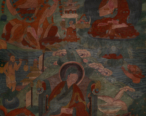 Historic Tibetan Buddhist Masters Artwork | Vintage Collectible