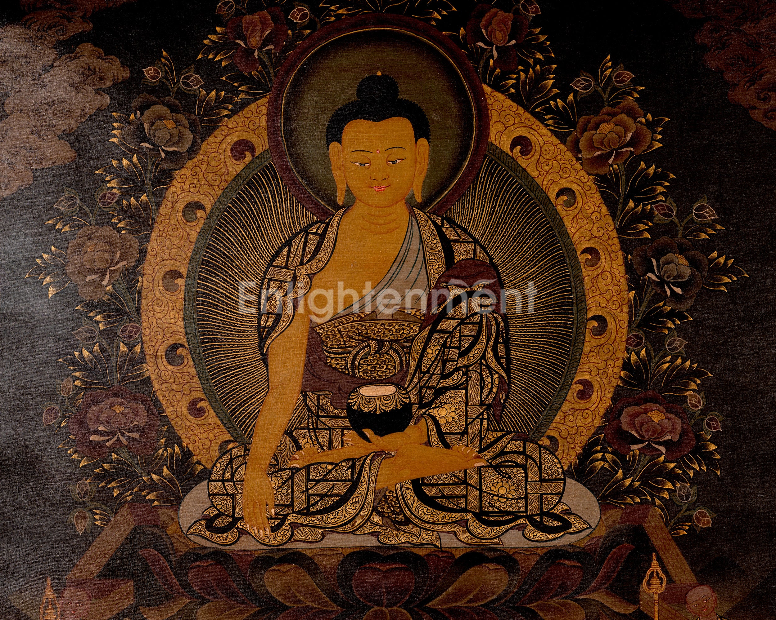 Shakyamuni Buddha Thangka | Religious Buddhist Art | Wall Decors