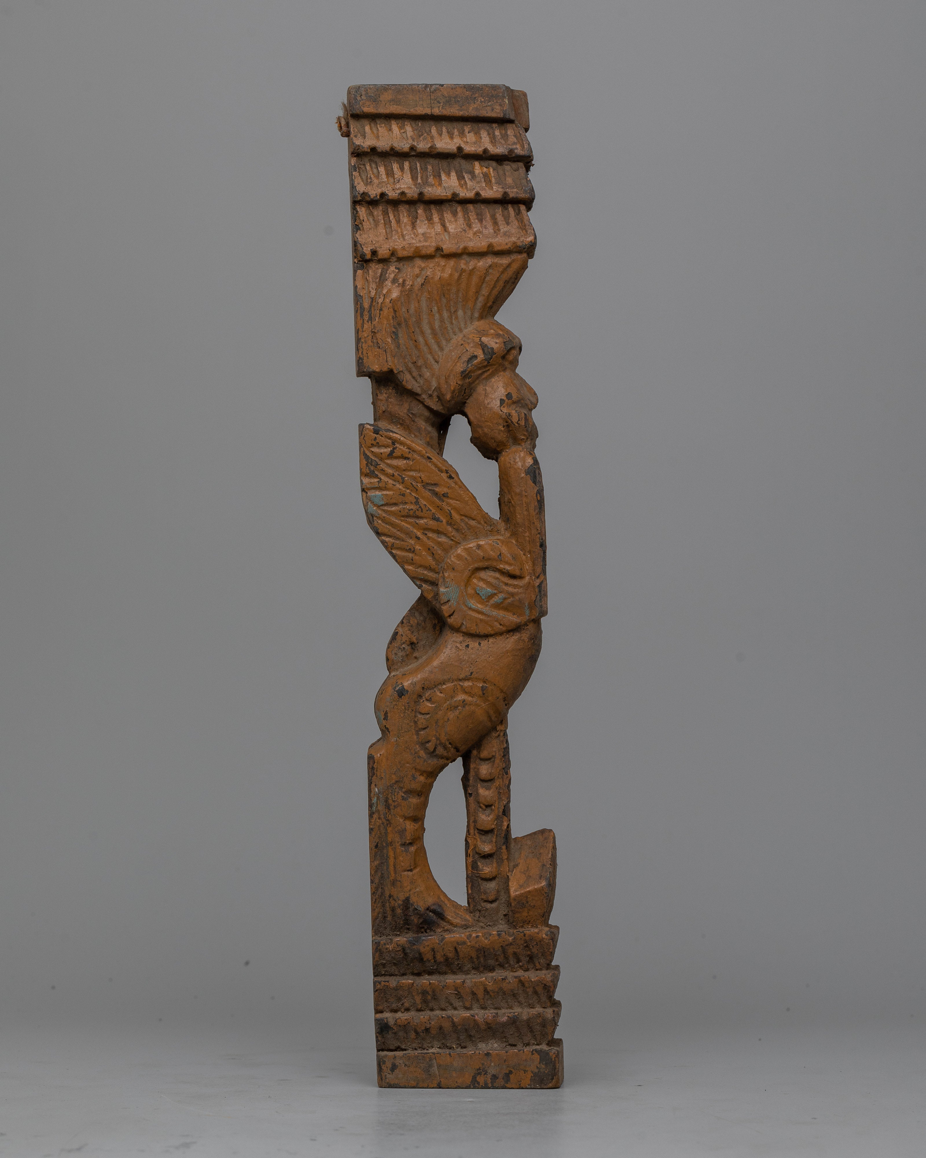 Newari Wooden Pillar (Strut) | Authentic Cultural Accent for Traditional and Modern Spaces