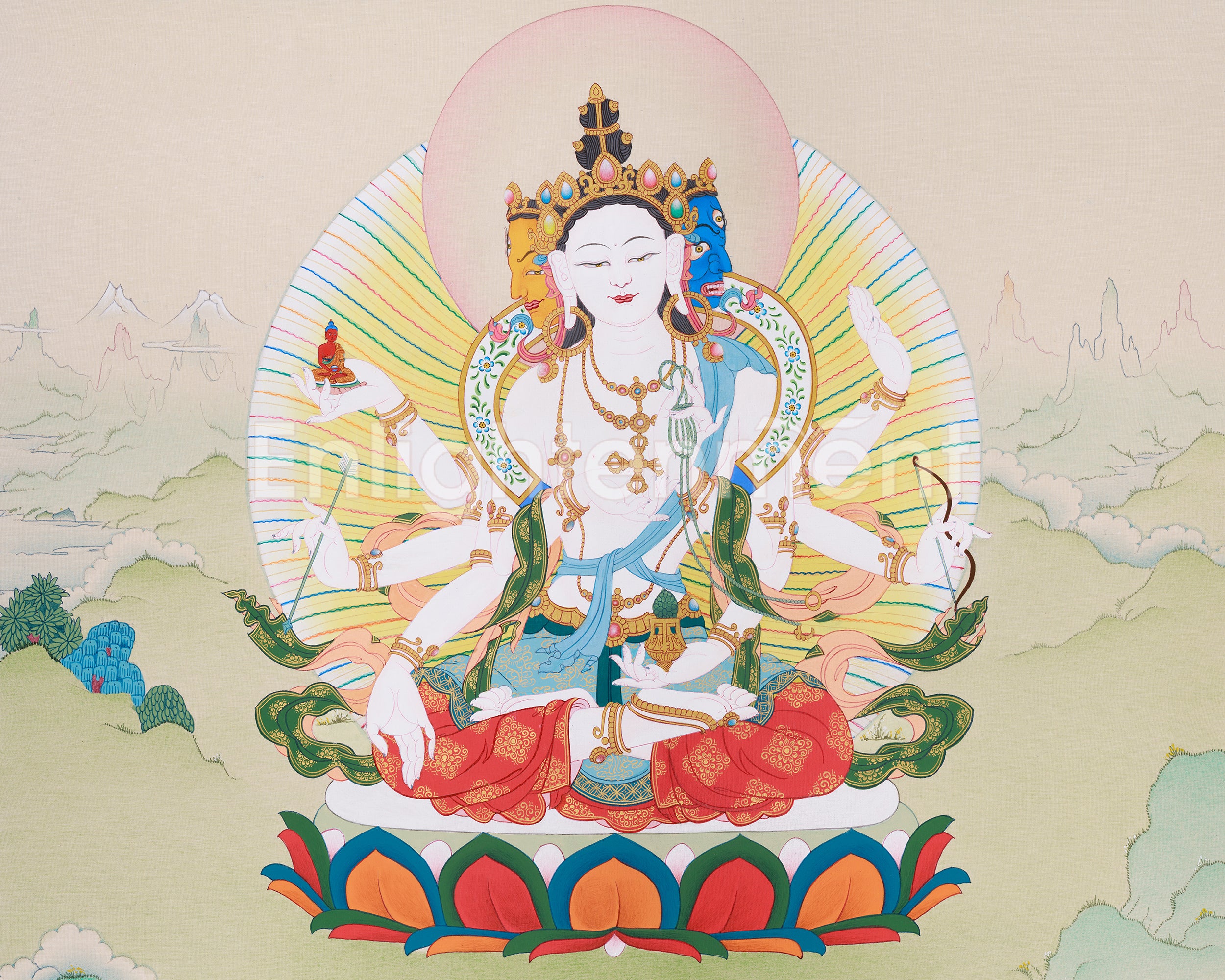 Namgyalma Painting | The Goddess of Longevity, Purity, and Enlightened Protection