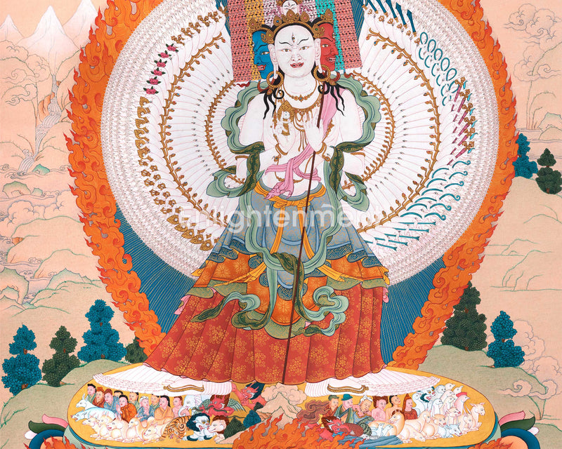Mother Sitatapatra Thangka: Protector Dakini