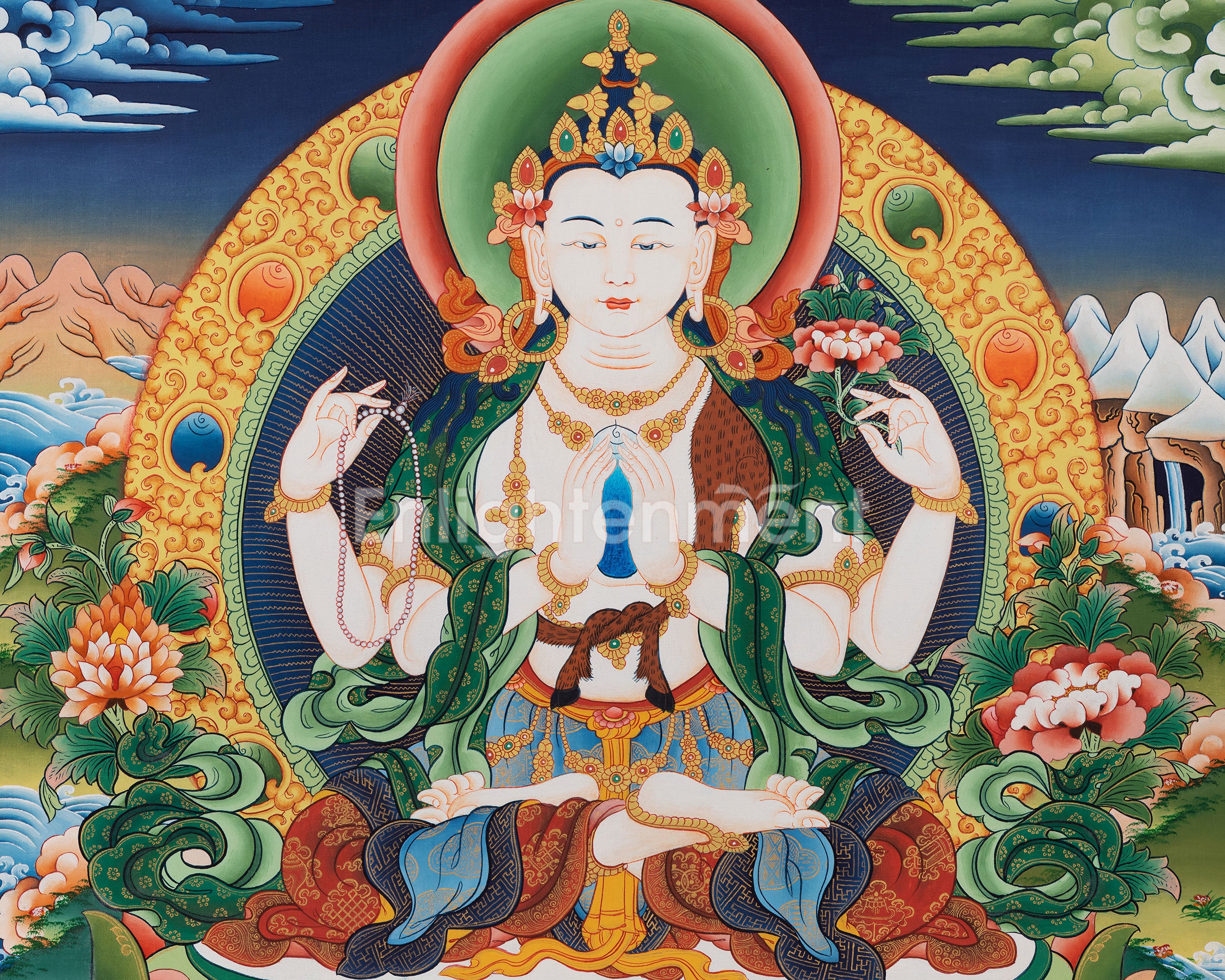 Chenrezig Thangka | Art Painting for Meditation