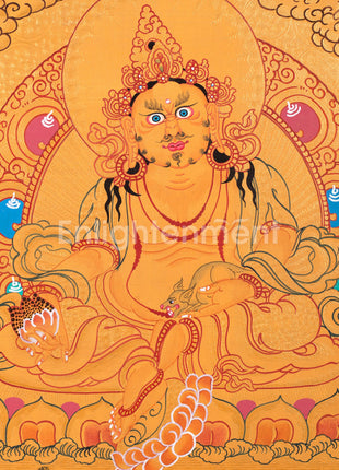Dzambhala, The Deity of Abundance | Buddhist Wealth Deity Thangka