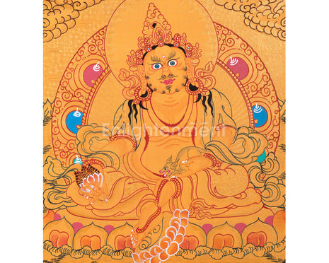 Dzambhala, The Deity of Abundance | Buddhist Wealth Deity Thangka