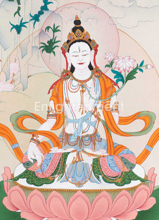 Divine Goddess White Tara Thangka