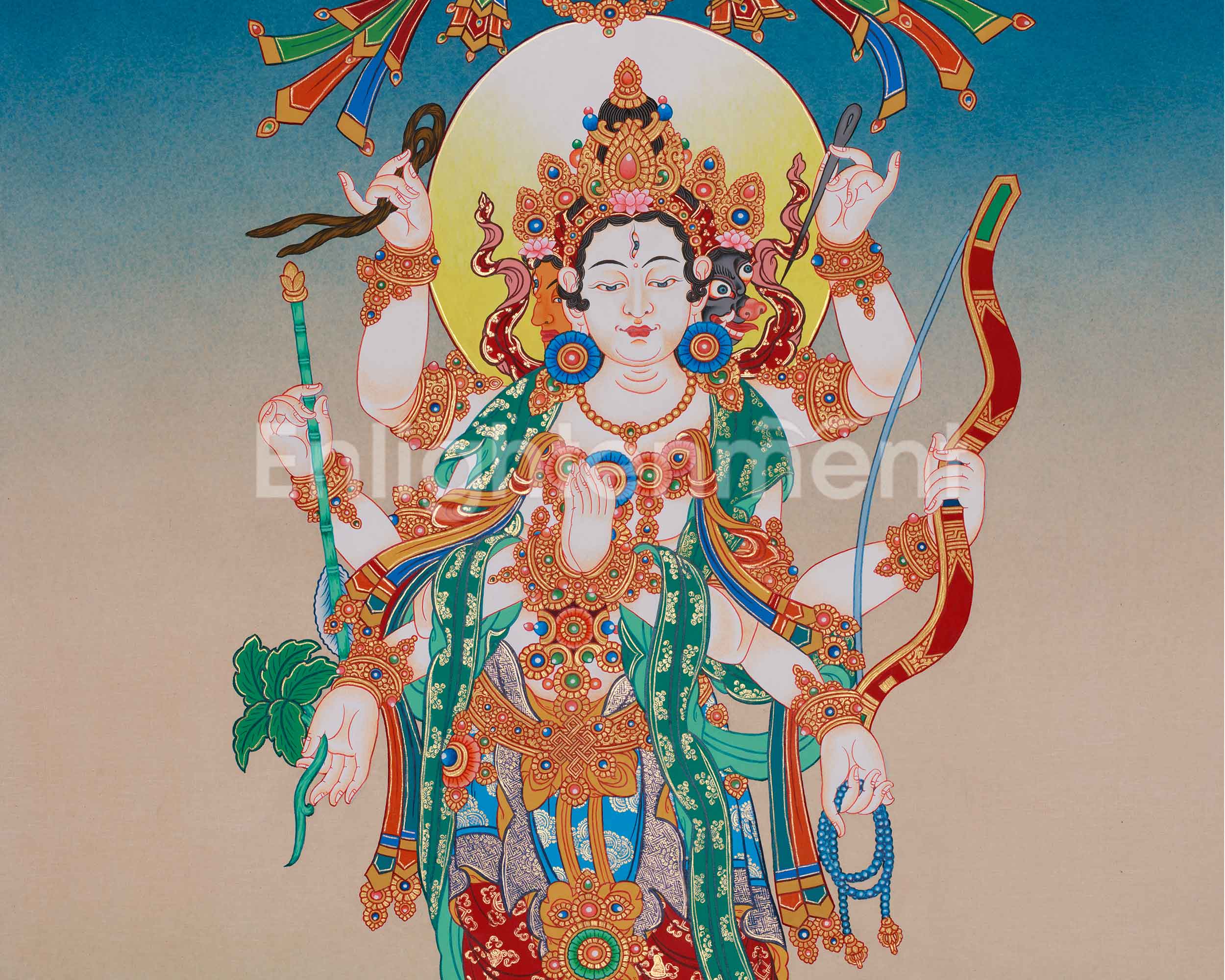 30 Inch Goddess of Dawn, Marichi | Spiritual Artwork of Light and Protection
