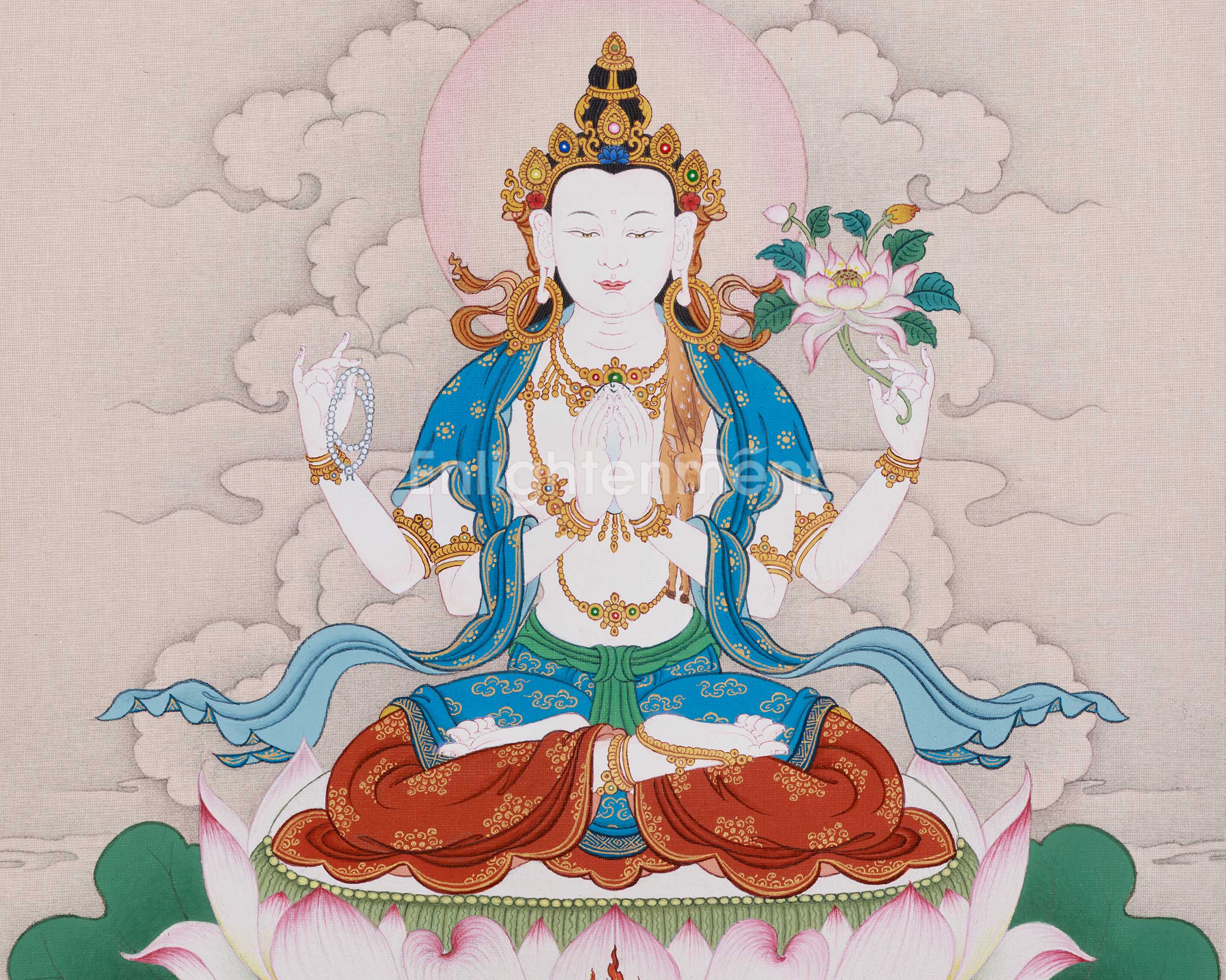Mercy Bodhisattva Chenrezig Thangka | A Spiritual Symbol of Universal Compassion