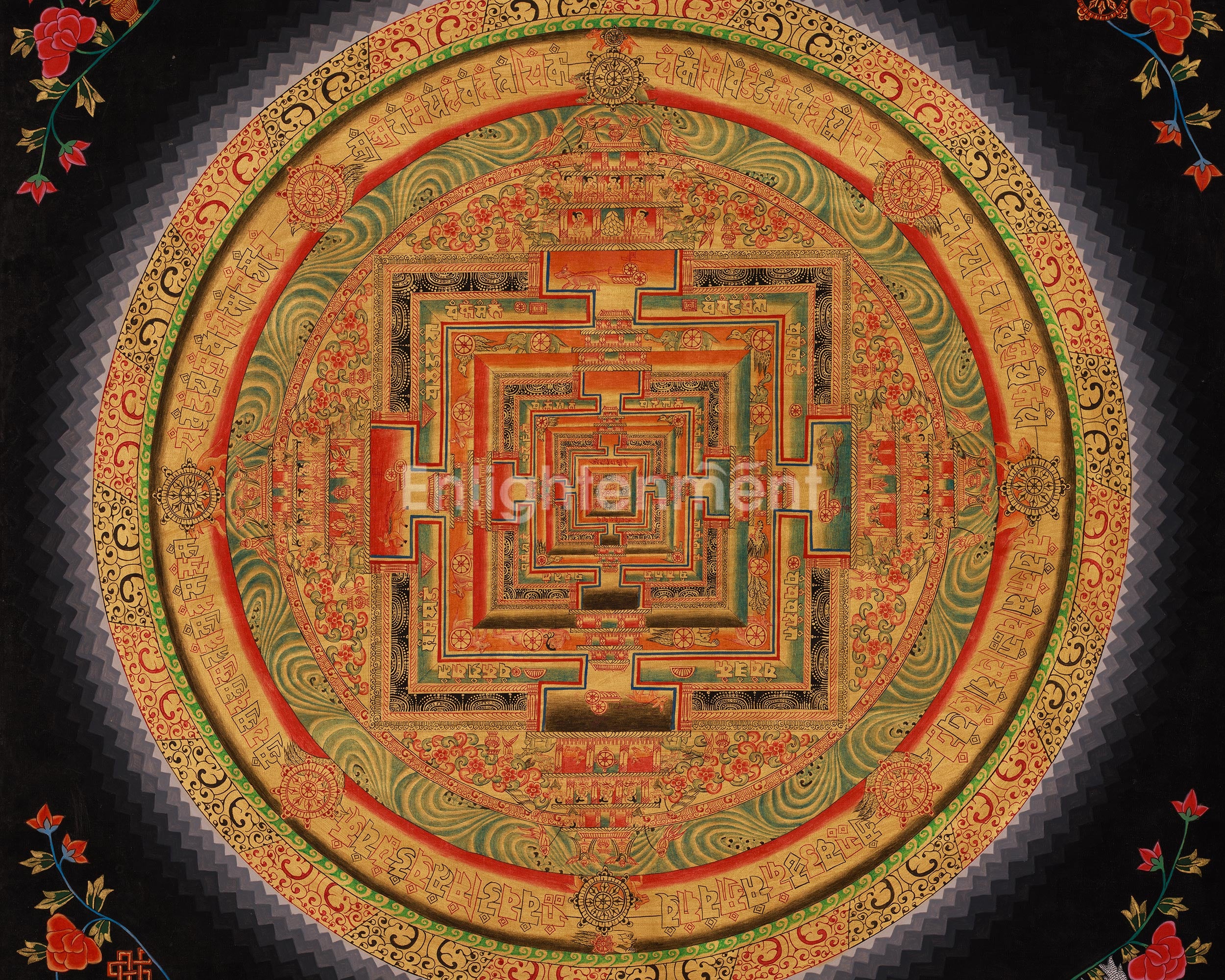 Buddhist Kalachakra Mandala Artwork | The Wheel of Time