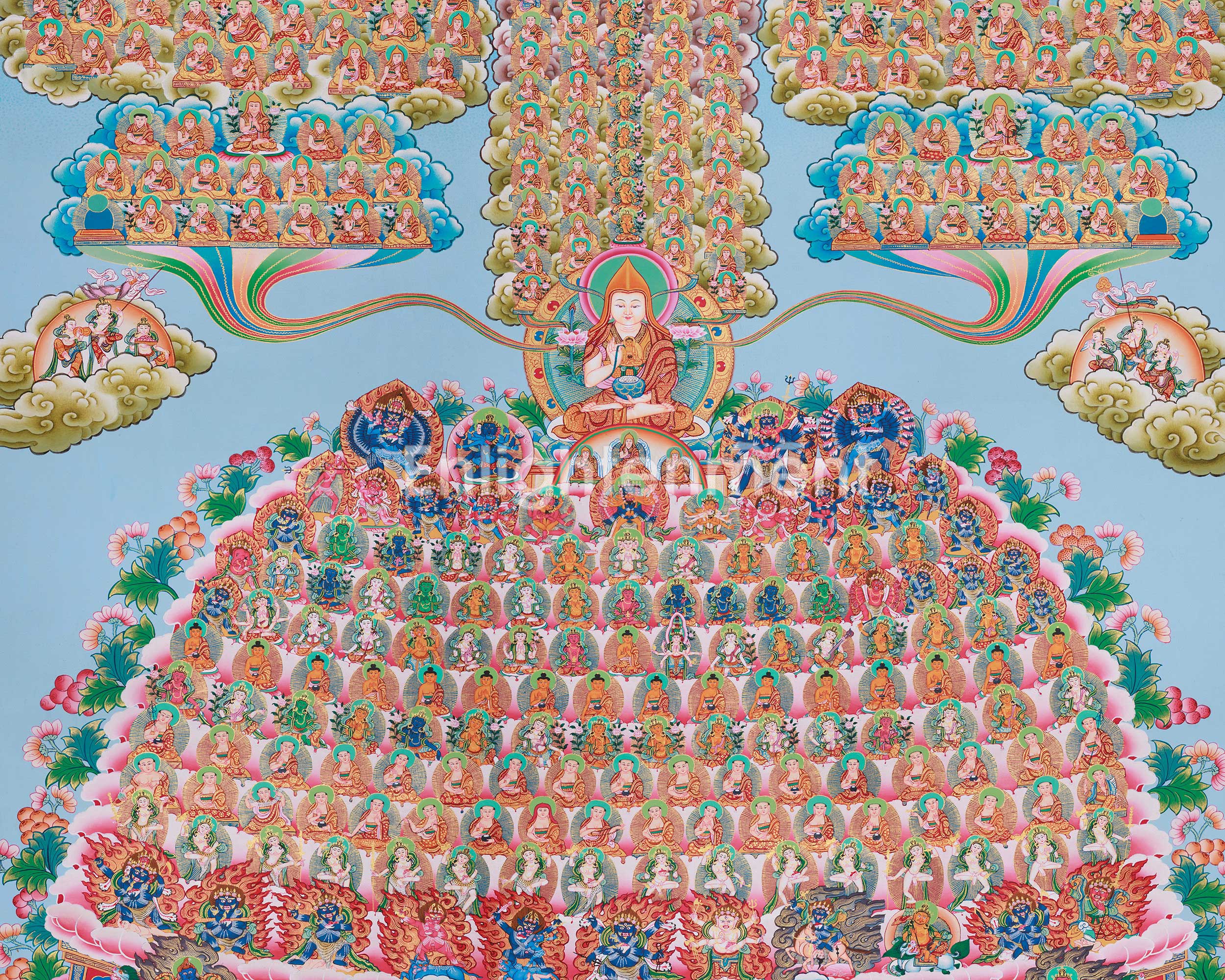 Gelugpa Lineage Refuge Tree | The Lineage of Wisdom and Compassion