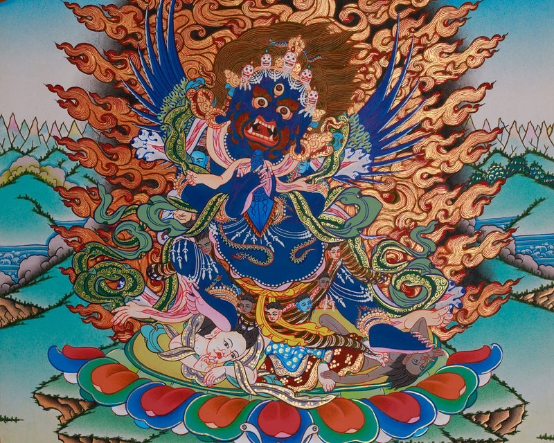 Vajrakilaya Thangka | Fierce Protector and Tantric Deity