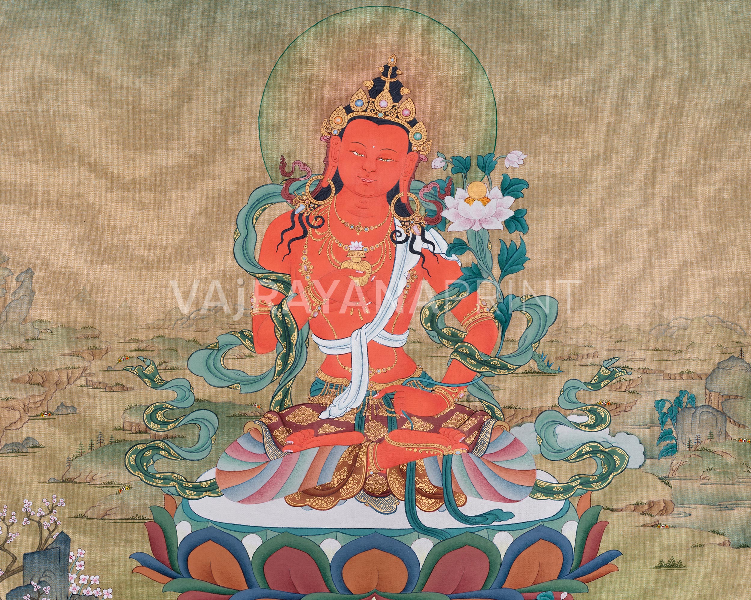 Adi Buddha, Samantabhadra Canvas Print | Tibetan Artwork of Primordial Enlightenment