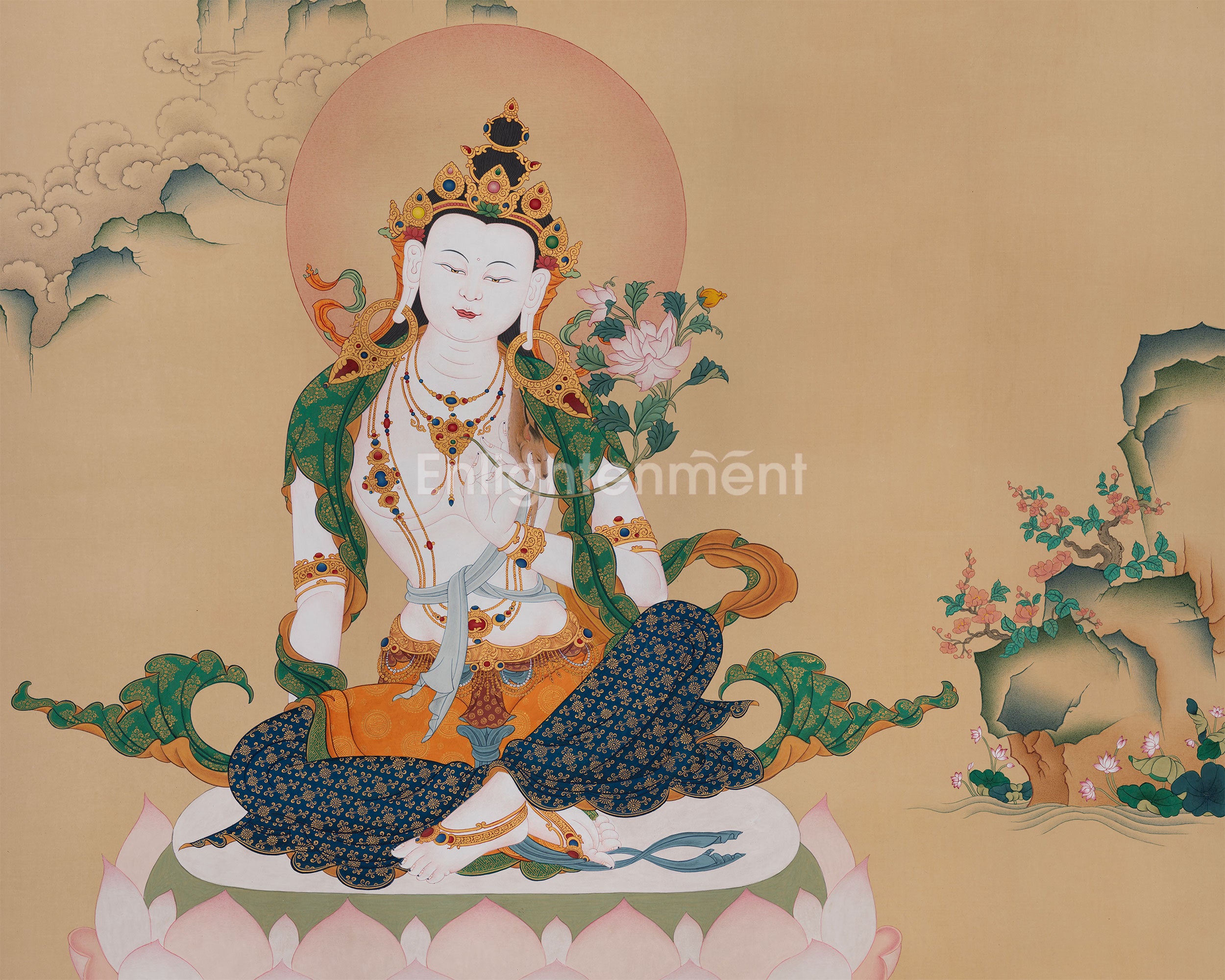 Grand Two-Armed Chenrezig Thangka | Enlightened Compassion | Karma Gadri Artistry