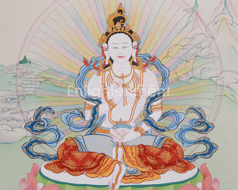 Beautiful Yeshe Tsogyel Thangka | Consort of Guru Padmasambhava