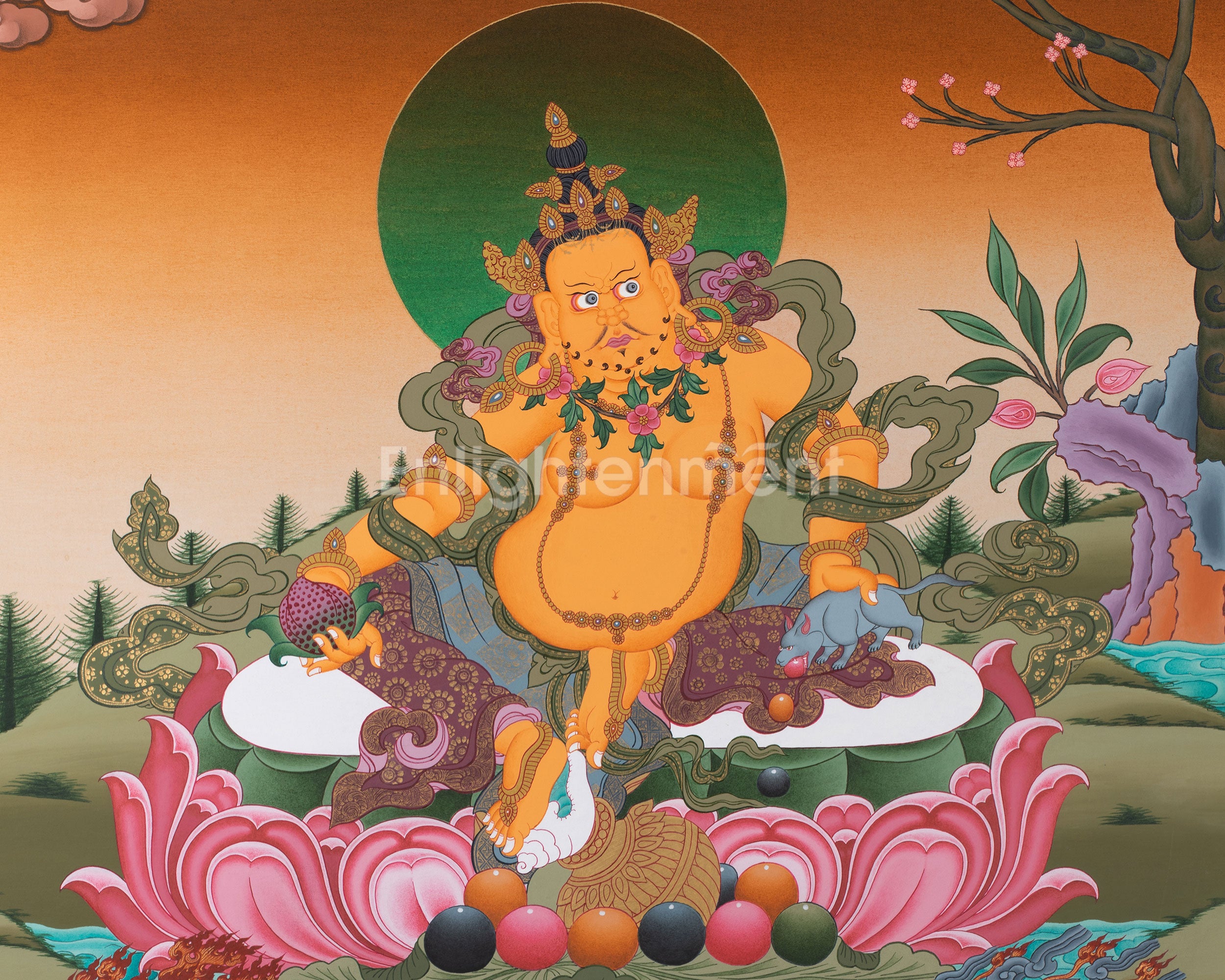 Dzambhala Tibetan Wealth Deity | Symbol of Spiritual and Material Prosperity