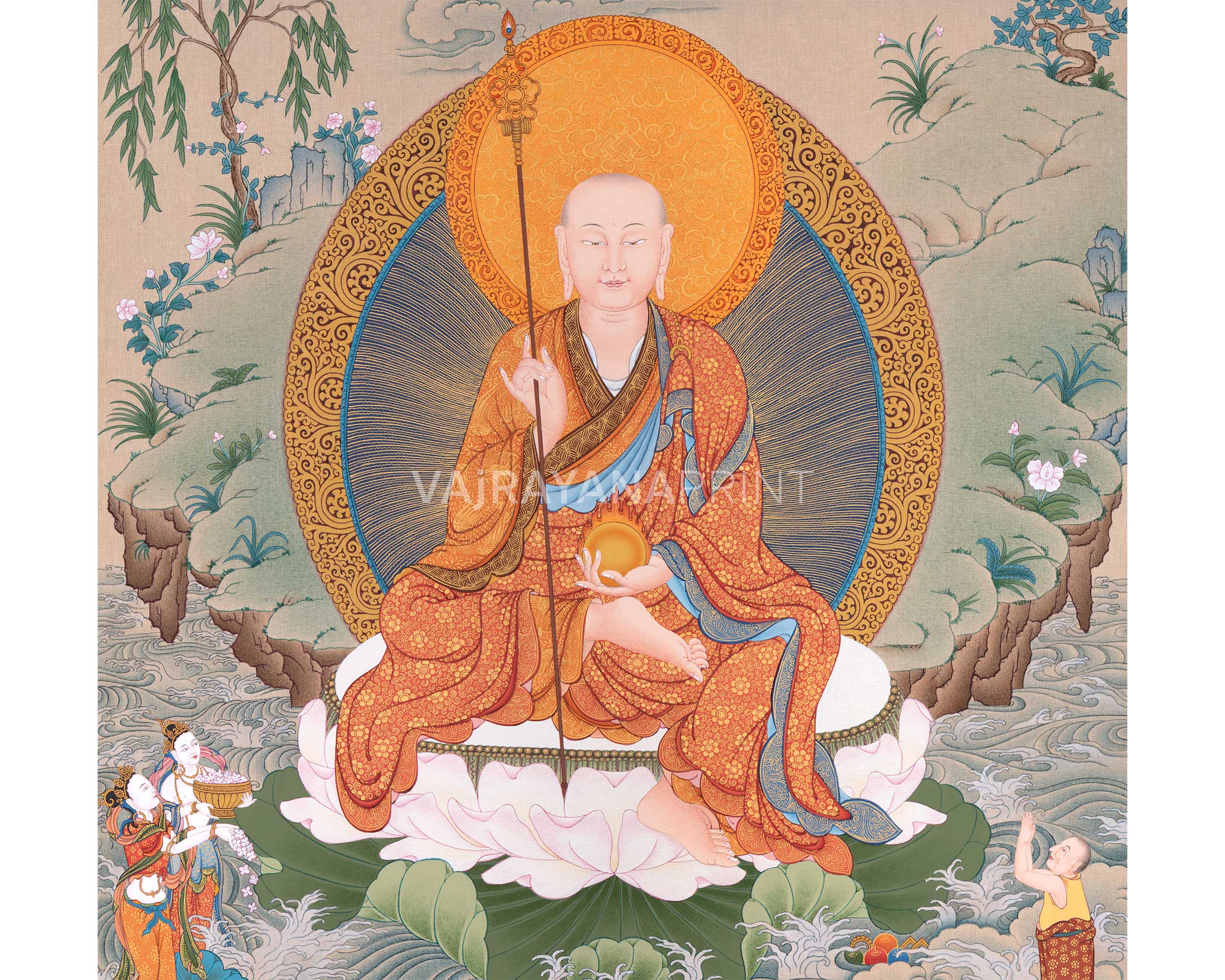 Buddhist Monk Kshitigarbha | Enlightened Bodhisattva Who Guides Souls with Compassion