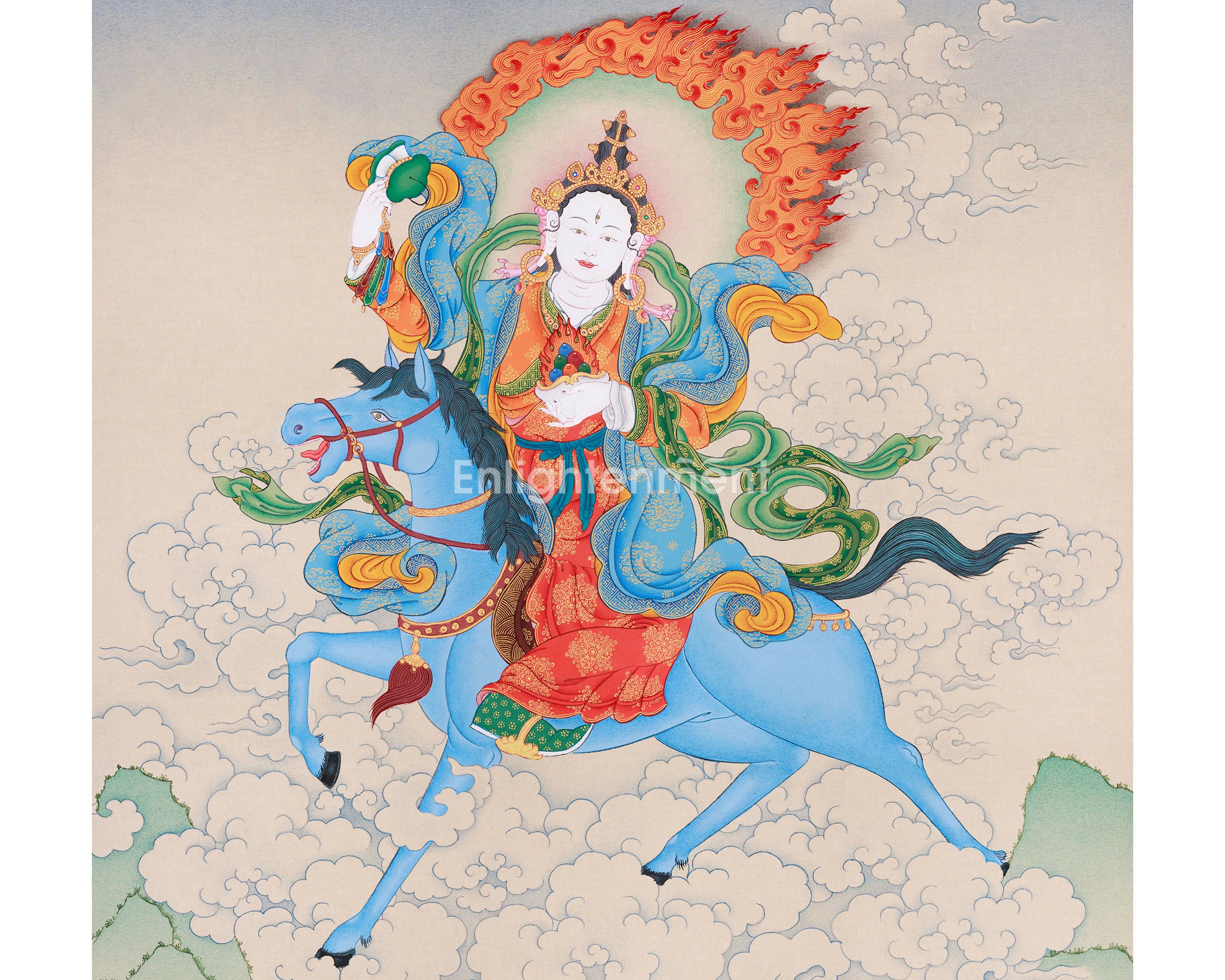 Dakini Achi Chokyi Drolma Thangka | The Founder of Drikung Kagyu