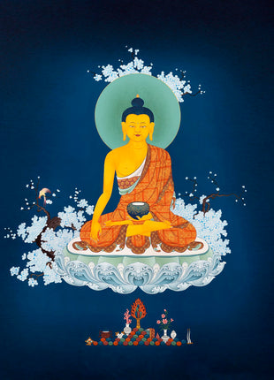 Meditating Buddha | Traditional Shakyamuni Thangka