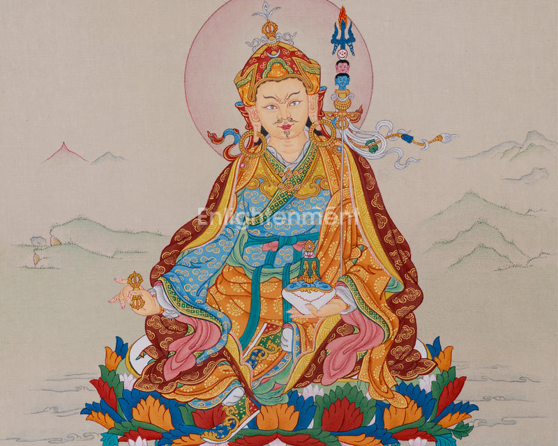 Wrathful Deity, Padmasambhava Thangka - The Second Buddha