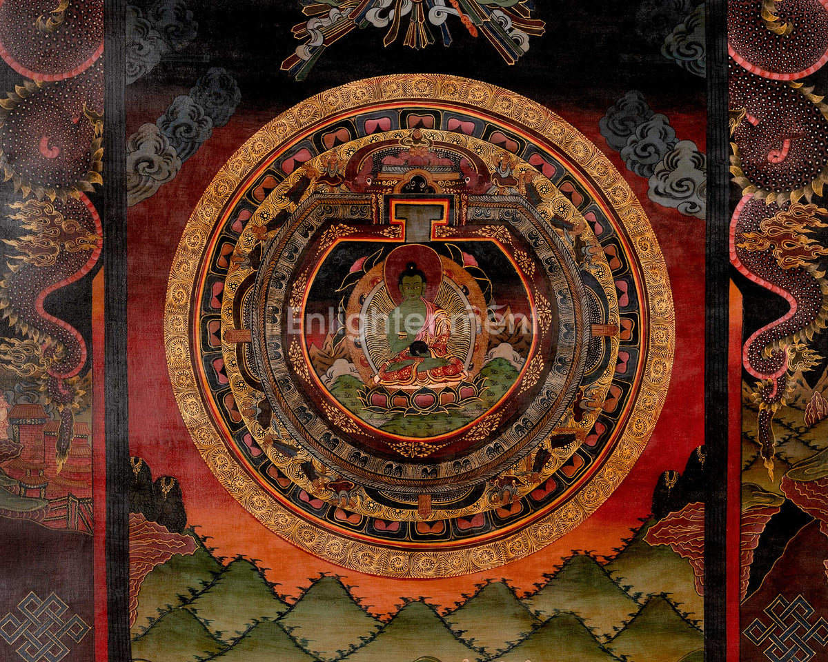 Amoghasiddhi Mandala | Religious Buddhist Thangka | Wall Decors