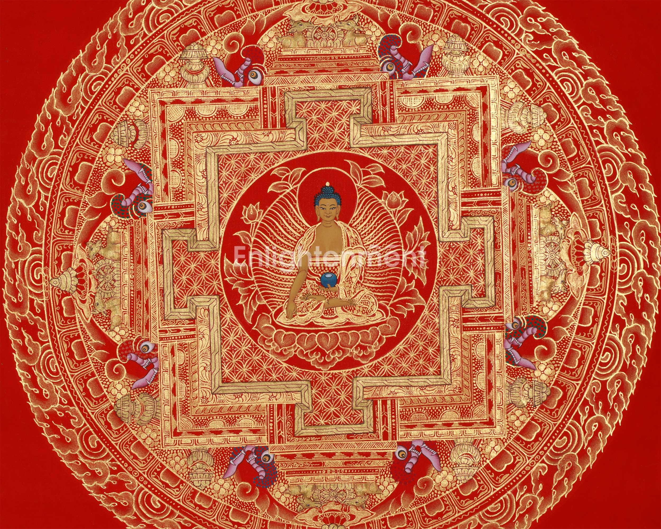 Manjushri and Shakyamuni Buddha Mandala | Buddha of Wisdom and Enlightenment
