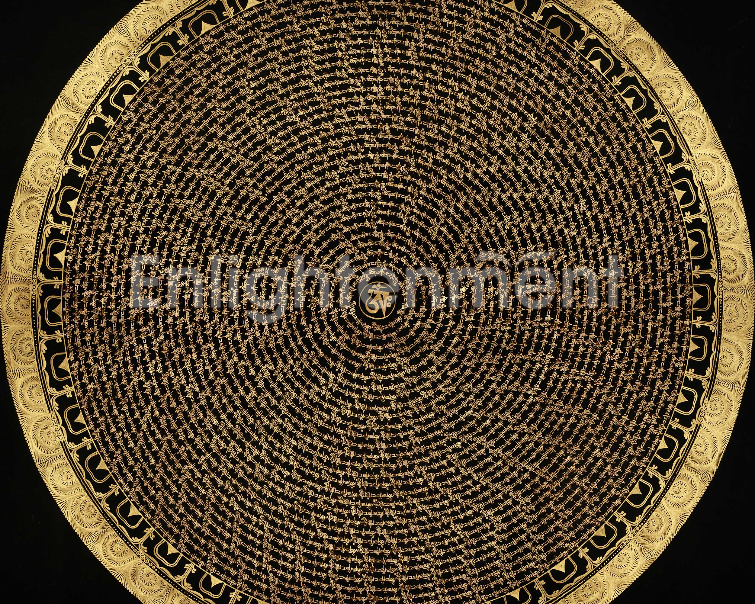 Mantra Mandala Buddhist Thangka Art | Traditional Himalayan Meditation Artwork | Home Decor