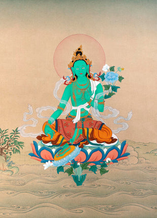 Mother Green Tara | Bodhisattva Deity Thangka