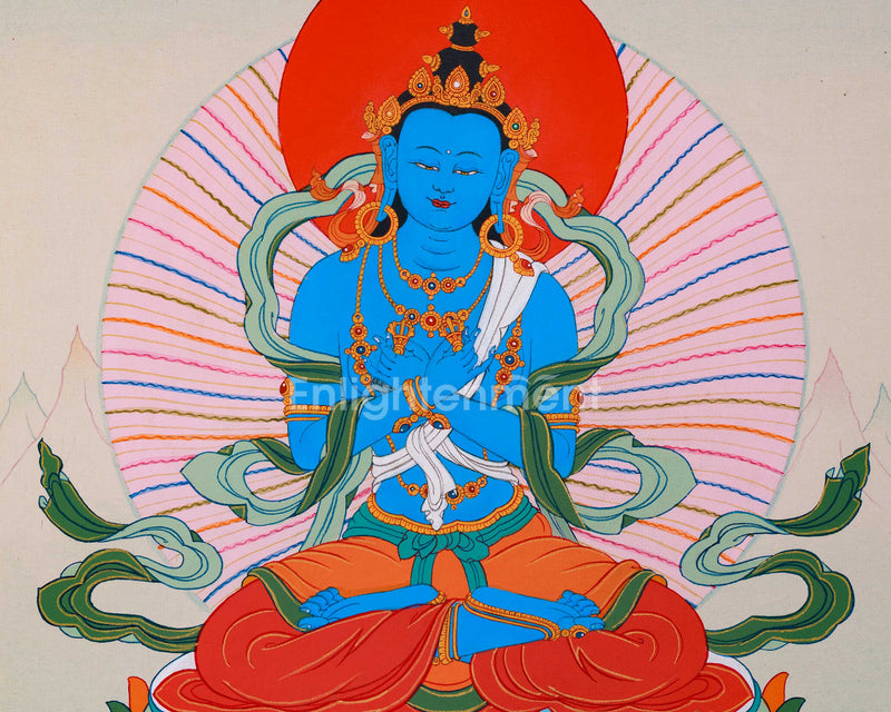 Tibetan Style Vajradhara Thangka Painting