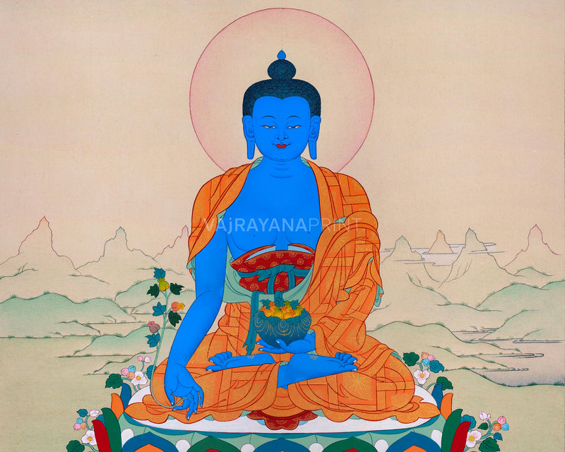 Divine Healing: Medicine Buddha Digital Print for Spiritual Wellness