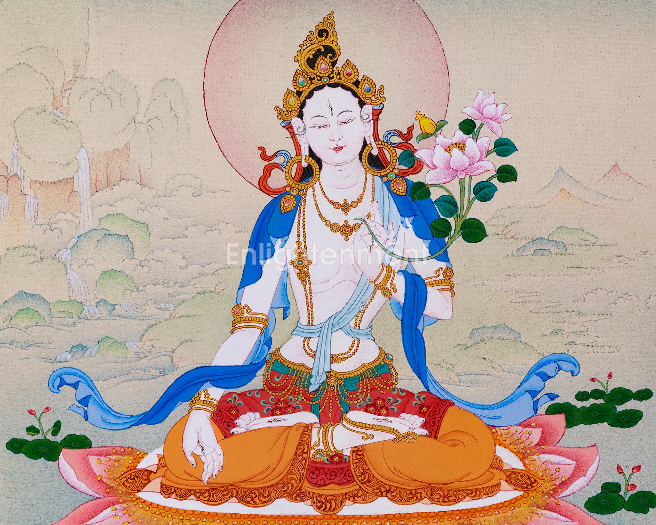 Surreal Mother White Tara Thangka