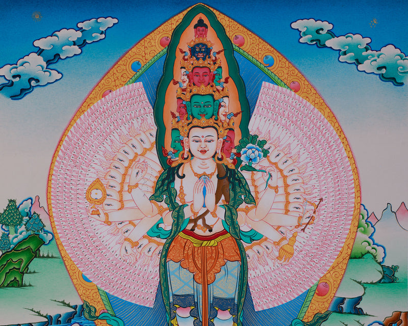 One Thousand Armed Avalokiteshvara Thangka | Compassionate Bodhisattva