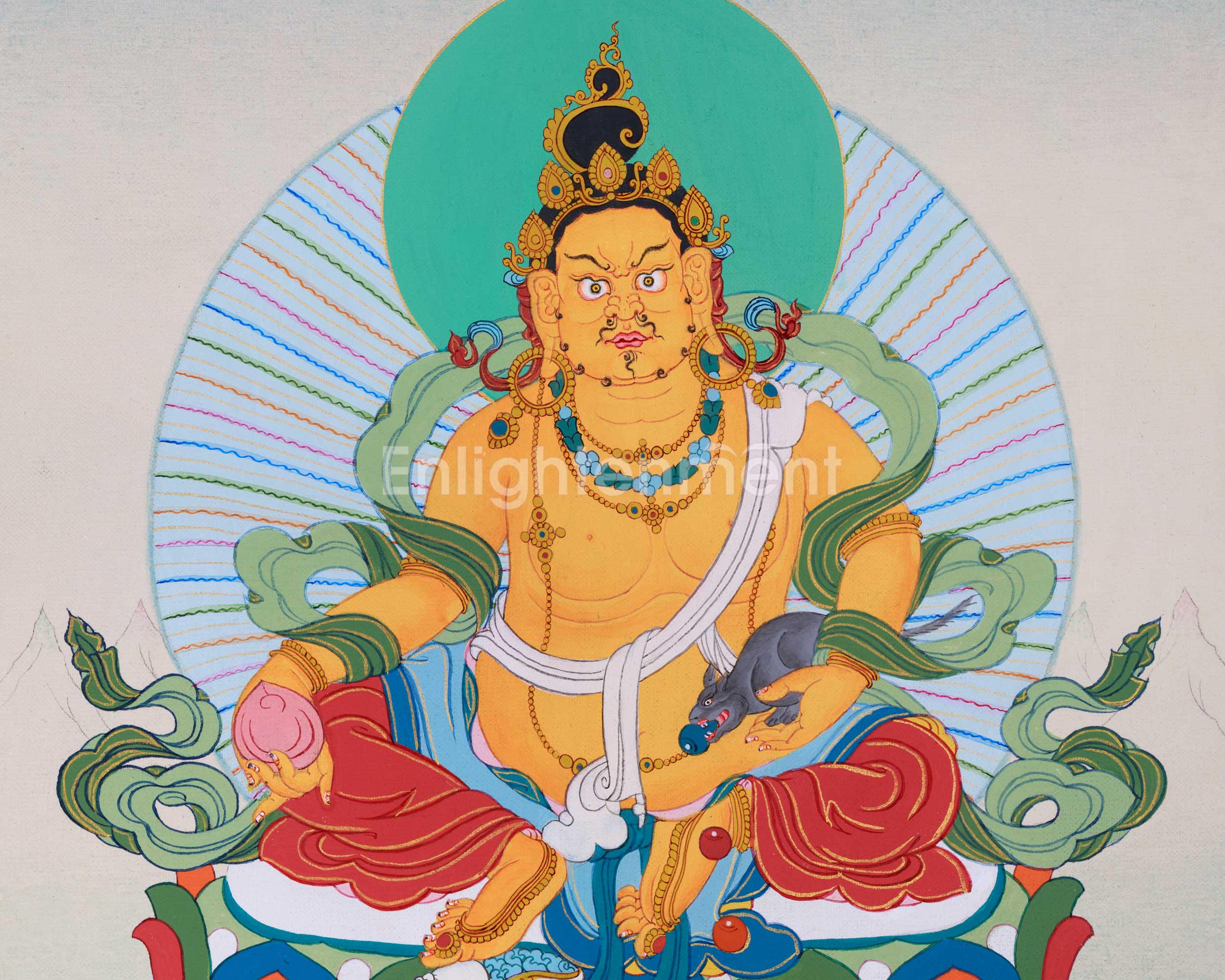 Wealth Deity Jambala Thangka