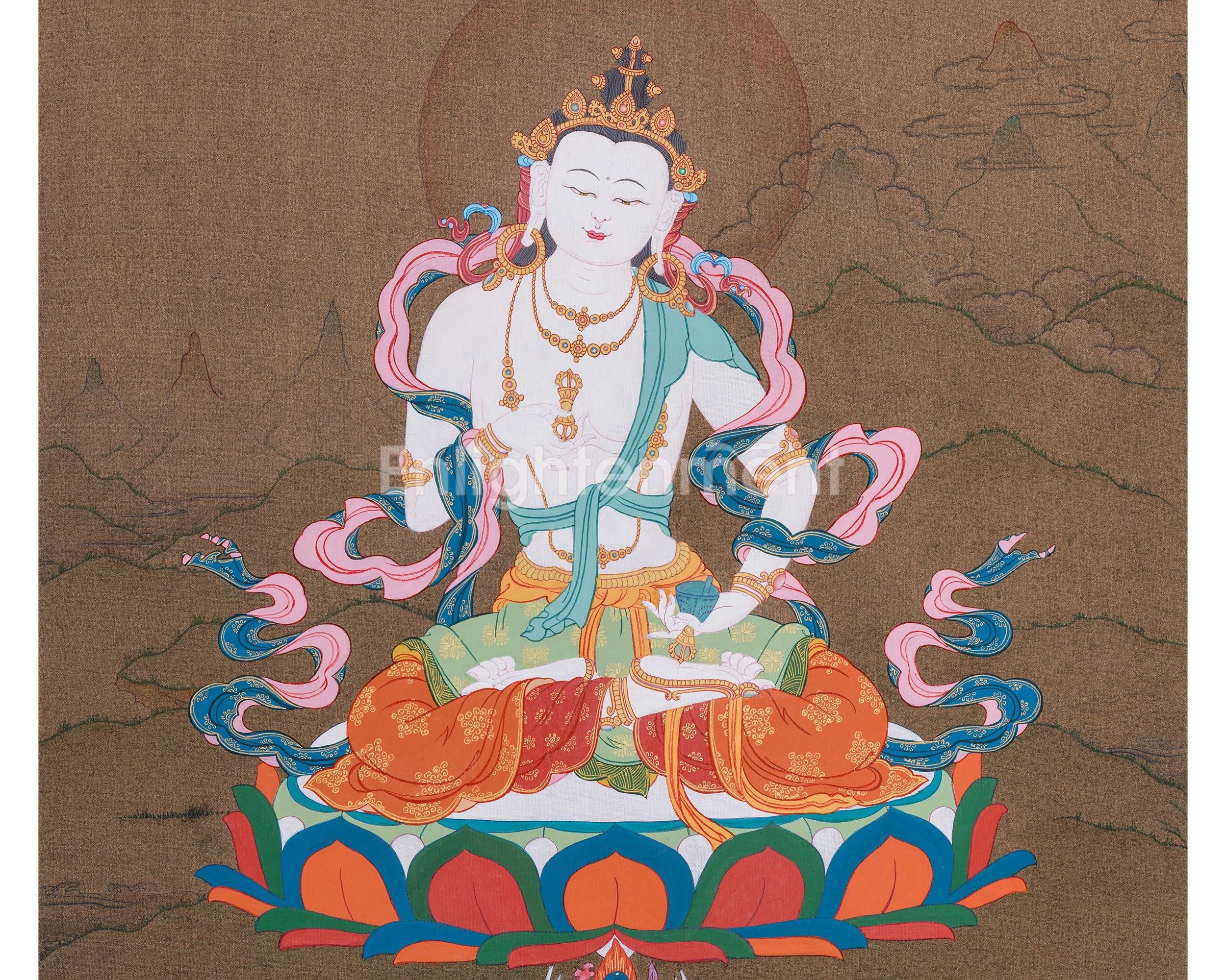 Tibetan Dorje Sempa Painting | Buddha of Purification | Cleansing of Negative Karma