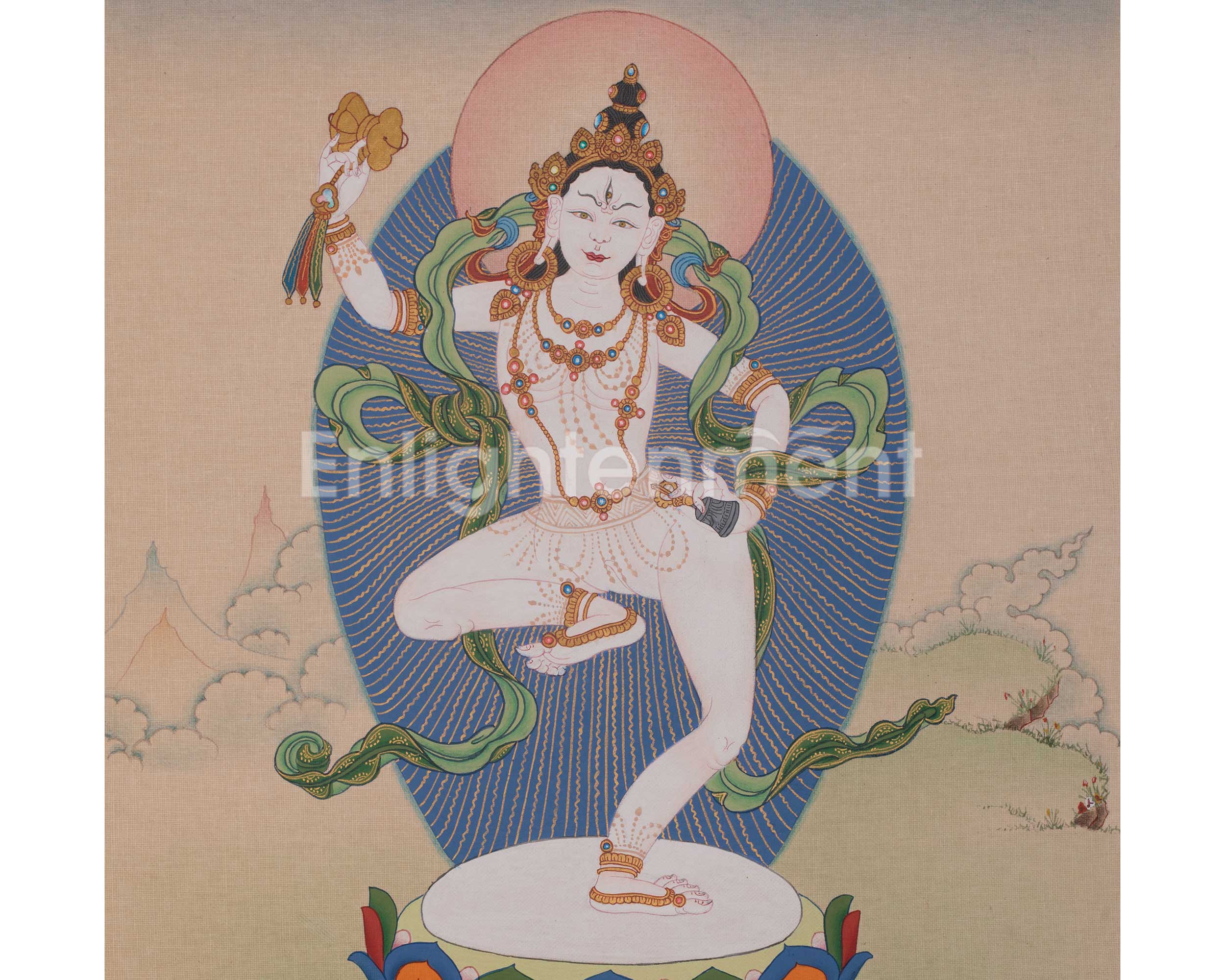 Tibetan Machig Labdron Art | Sacred Chöd Lineage Buddhist Painting of Wisdom and Liberation