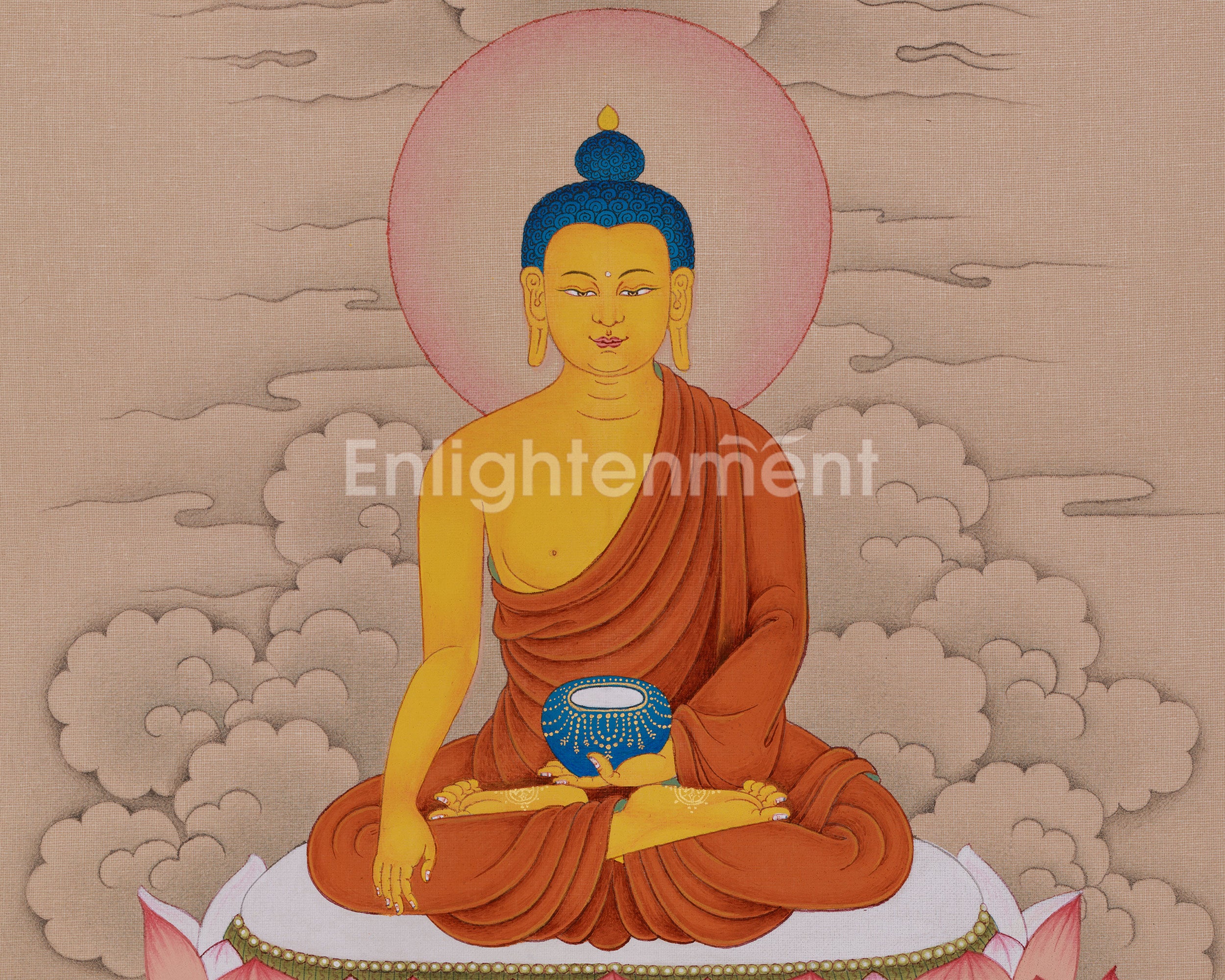 Peaceful Shakyamuni Buddha Artwork | Dharma Teacher | Symbolized Enlightenment
