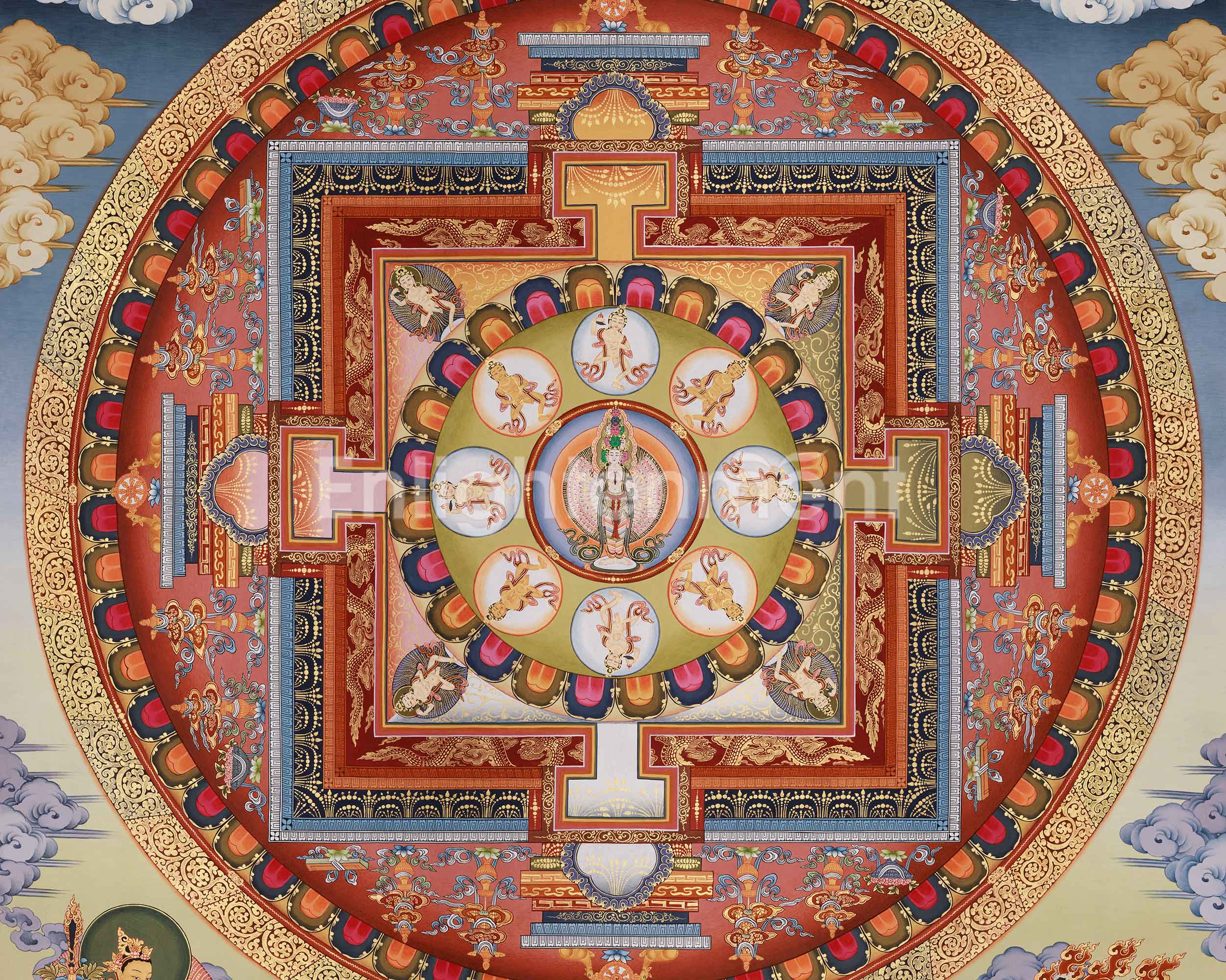 Traditional Avalokiteshvara Mandala | Embodiment of Universal Compassion